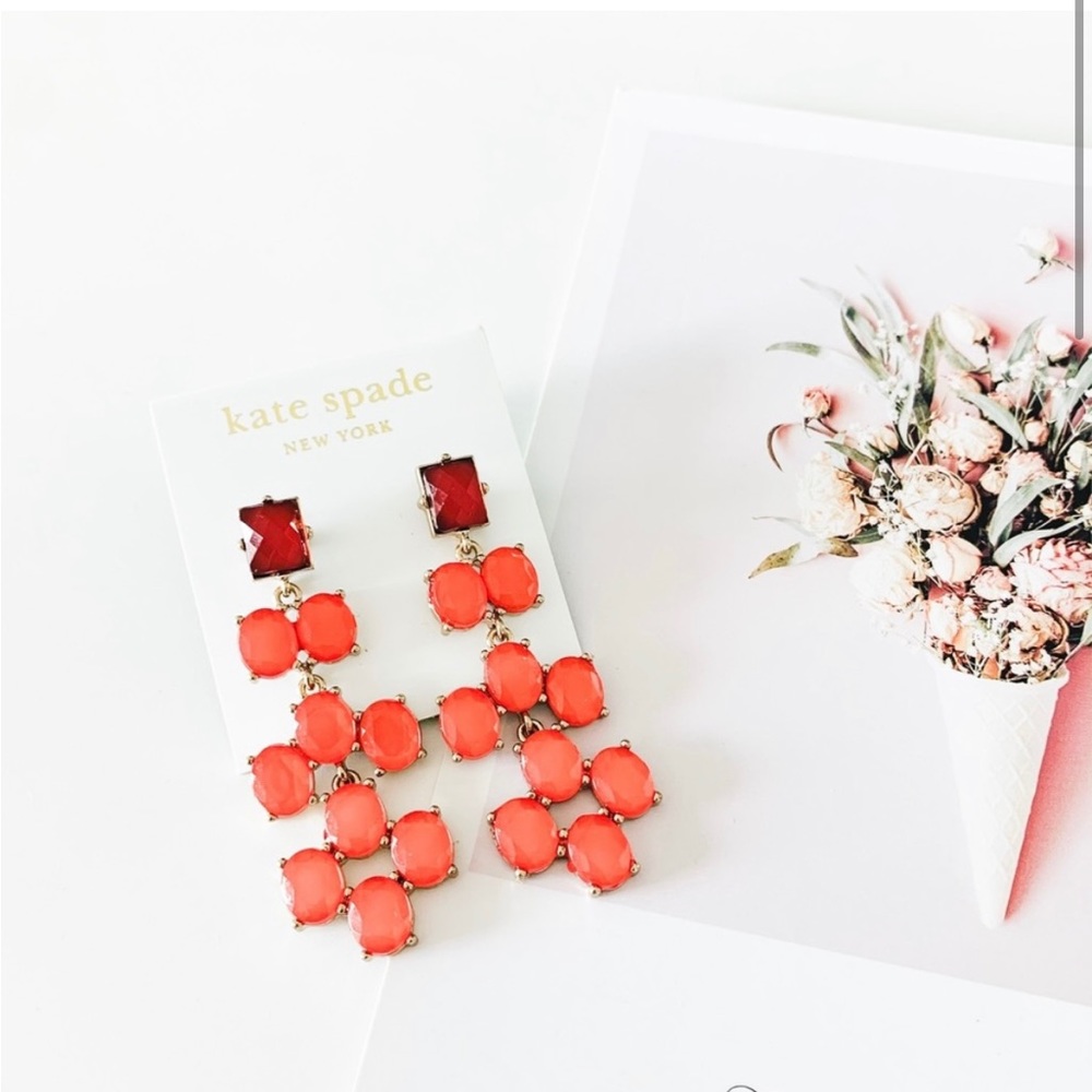 Kate Spade Statement Earrings Coral